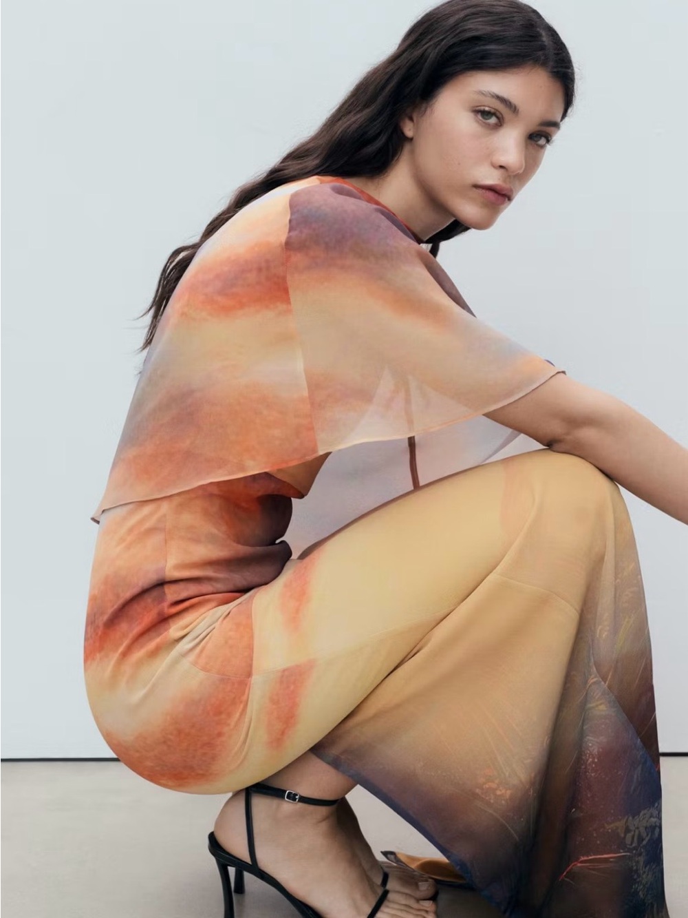 🥭 Mango 🌅 Ombre Maxi Dress in Orange and Blue - Picture 9 of 15